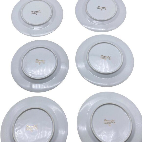 Fitz and Floyd Cloisonne Iris salad dessert plates 1980 Floral Japan - Picture 6 of 6